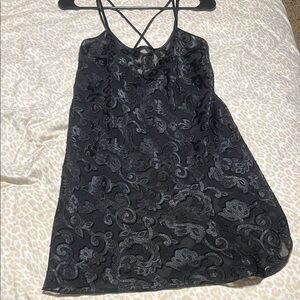 Elegant Black Floral Intimate Lacey Dress